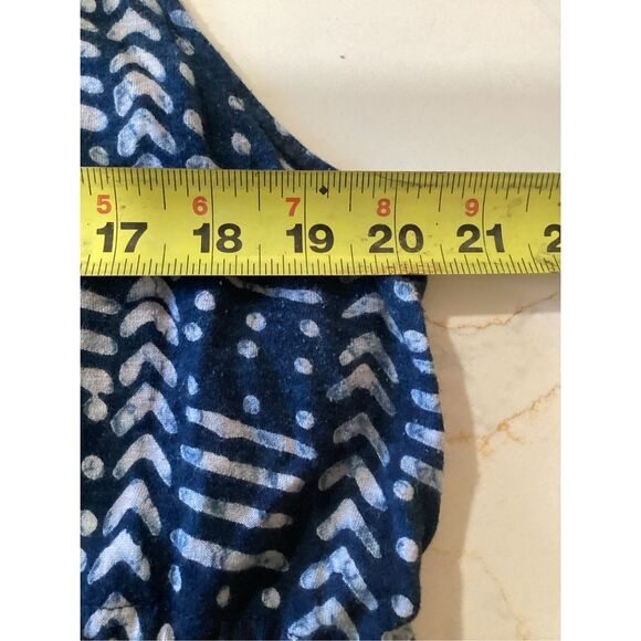 Lucky Brand Boho Midi Dress Sz 2X Indigo Embroidered Flowy - Picture 5 of 9